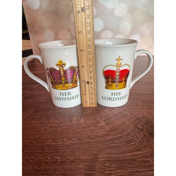 Set of 2 His Lordship & Her Ladyship Fine China Mugs – Lesser & Pavey 2015 – Eng - Picture 2 of 8